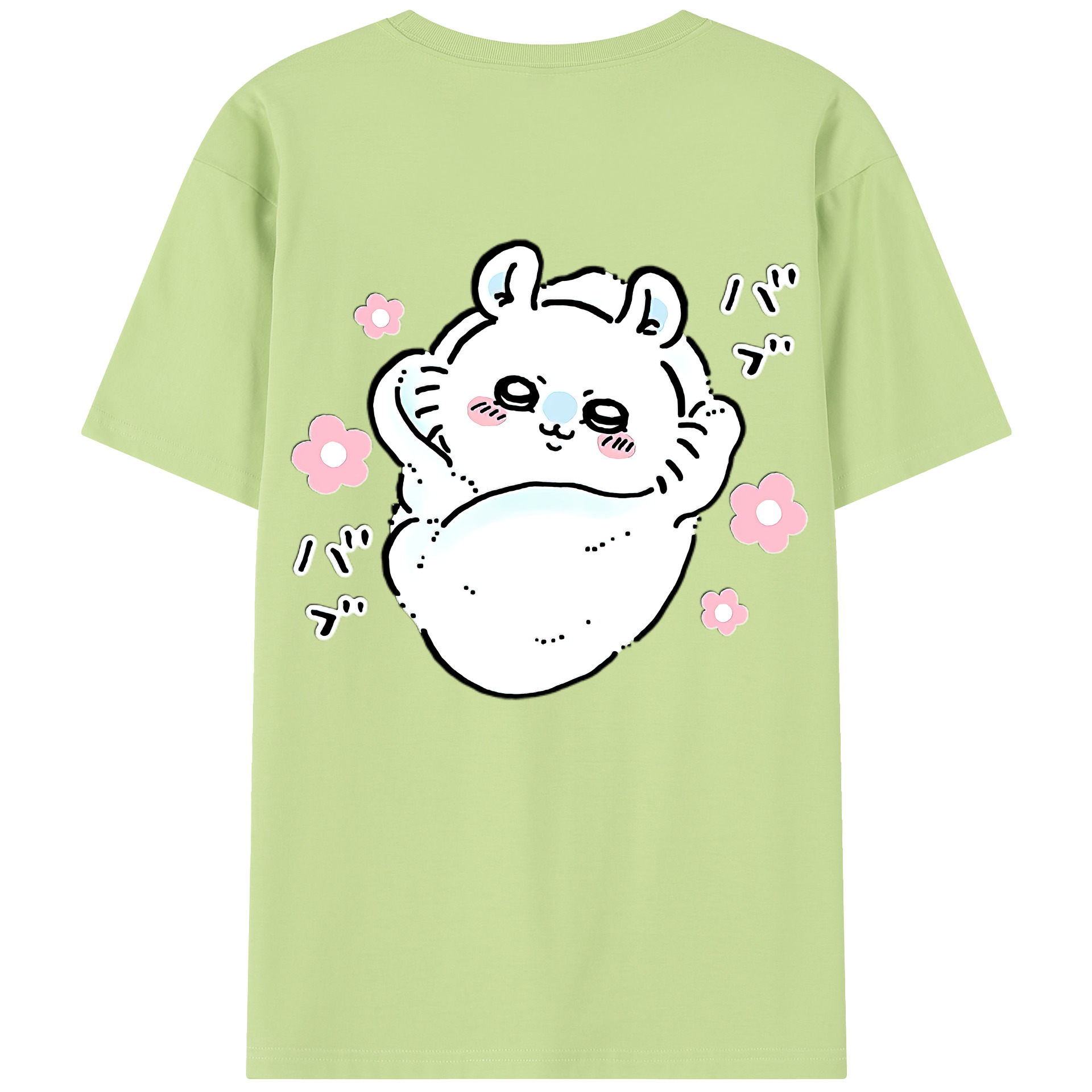 （画像用） ちいかわ モモンガ Chii-kawa Momonga 綿100％半袖Tシャツ（背面プリント）